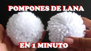 POMPÓN de LANA en 1 MINUTO 😱 FÁCIL y RÁPIDO  Latin DIY [upl. by Atwood725]