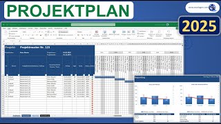 Projektplan Excel Vorlage Tutorial Anleitung [upl. by Anigriv]