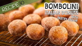 Bombolini Italian donuts with pastry cream [upl. by Mohammad]