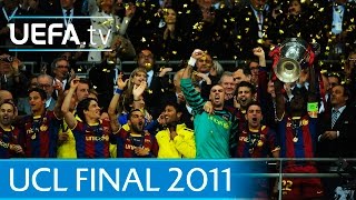 Guardiolas Barcelona v Manchester United 2011 UEFA Champions League final highlights [upl. by Enileoj]