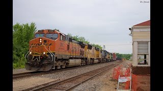 24 Hours on the BNSF Southern Transcon in La Plata MO  June 2223 2018 [upl. by Idnahs]