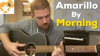 Amarillo By Morning  George Strait  Beginner Guitar Lesson [upl. by Mehetabel]