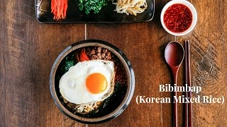 Bibimbap Korean Mixed Rice 비빔밥 [upl. by Etnomed]