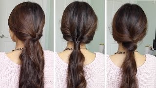 Running Late Ponytail Hairstyles  Hair Tutorial [upl. by Nathaniel750]