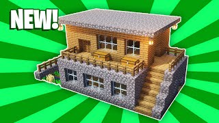 Minecraft House Tutorial  14 Large Wooden Survival House How to Build [upl. by Dry422]