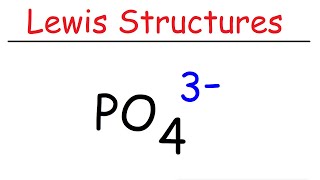 PO4 3 Lewis Structure  The Phosphate Ion [upl. by Honniball]