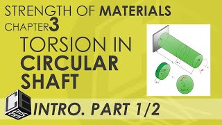 Mechanics of Deformable Bodies Chapter 3 Torsion Introduction Part 1 PH [upl. by Abbottson]