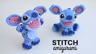 Stitch Amigurumi  How to Crochet Lilo and Stitch  Open Mouth Version [upl. by Ridinger]