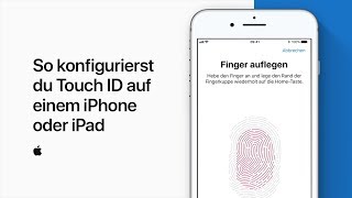 So konfigurierst du Touch ID auf einem iPhone oder iPad — Apple Support [upl. by Esaj]