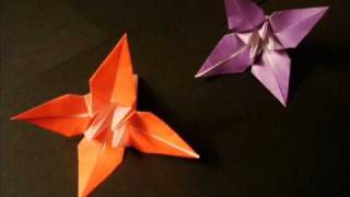 How to make an EASY ORIGAMI FLOWER  Instructions [upl. by Aylatan]