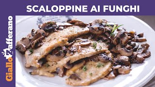 SCALOPPINE AI FUNGHI CREMOSE RICETTA FACILE E VELOCE [upl. by Oz]