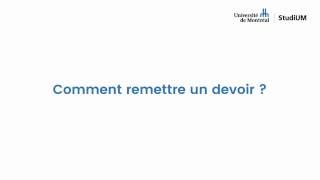 StudiUM UdeM  Comment remettre un devoir [upl. by Norraj]