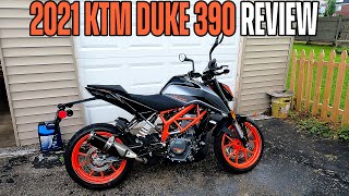 2021 KTM Duke 390 Review amp Startup [upl. by Ninon760]