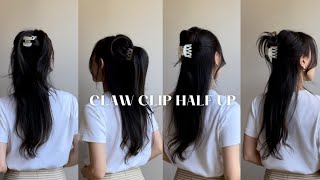 7 Easy Claw Clip Half up Hairstyles [upl. by Nnyletak619]