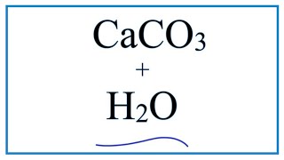 Equation for CaCO3  H2O Calcium carbonate  Water [upl. by Maximilianus]