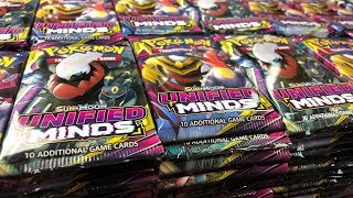 Opening 1000 Unified Minds Booster Packs Pokemon TCG Opening [upl. by Aisset]