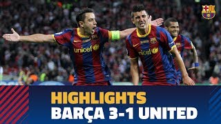 OFFICIAL HIGHLIGHTS FC Barcelona 31 Manchester United Champions Final 2011 [upl. by Ibocaj]