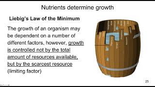 Lecture 30c Plant nutrition Liebigs Law of the Minimum [upl. by Eisak462]