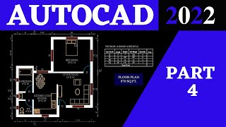 Making a simple floor plan in AutoCAD Part 4  AutoCAD 2025 tutorial for beginners [upl. by Rafael631]