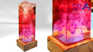 How to Make Epoxy Resin Lamp Lava  RESIN ART [upl. by Nospmas76]