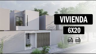 DISEÑO DE VIVIENDA 6X20 [upl. by Jadda]