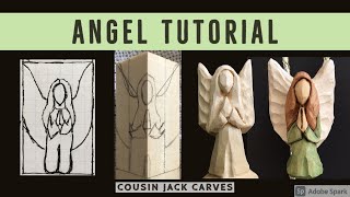 Angel Woodcarving Tutorial For Beginners Part 1 [upl. by Herrmann]