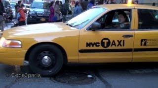 NYPD Undercover Police Taxi Responding Lights and Siren [upl. by Cyn]