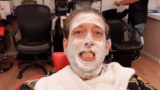 💈The 10 FIVE STRAIGHT RAZOR Barber Shave in Denver Colorado by Isaac at Eriks Barbershop [upl. by Airret]