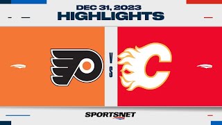 NHL Highlights  Flyers vs Flames  December 31 2023 [upl. by Ylrae]