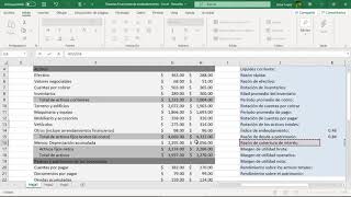 Razones financieras de endeudamiento con Excel [upl. by Htabmas]