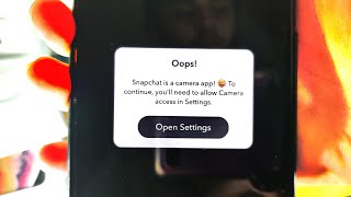 How To Enable Camera Access on Snapchat FIX Snapchat is a Camera App  Camera Access NOT Working [upl. by Hortensia]