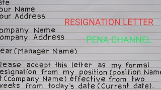 HOW TO WRITE RESIGNATION LETTER [upl. by Lamak]