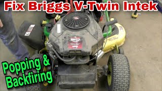 Briggs VTwin Intek Popping and Backfiring Fix It Camshaft Replacement [upl. by Dusa553]