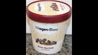 HäagenDazs Rum Raisin Ice Cream Review [upl. by Susette]