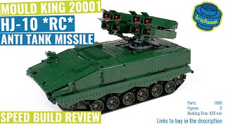 Mould King 20001  HJ10 Anti Tank Missile  Speed Build Review [upl. by Roxy382]