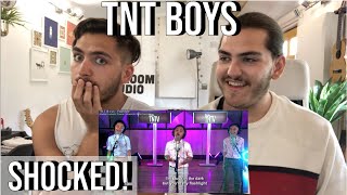 Twin Musicians REACT  TNT Boys sing Flashlight  TNT Versions [upl. by Droc]