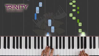 Andante  TRINITY Piano Grade 3 20212023  Synthesia Piano tutorial [upl. by Yunick]