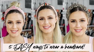 5 SUPER Easy Ways to Style a Headband [upl. by Arondell356]