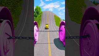 CRAZY CARS VS BOLLARDS shorts  Gummy Drive [upl. by Oderfla985]