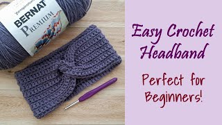 CROCHET Super Easy Headband for Beginners [upl. by Wershba]