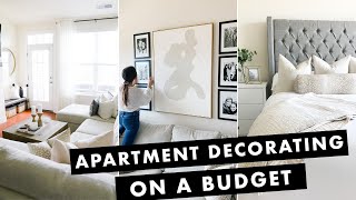 APARTMENT DECORATING ON A BUDGET  Making Cheap Apartment Decor Look Expensive [upl. by Aikel741]