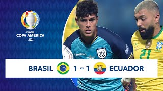 HIGHLIGHTS BRASIL 1  1 ECUADOR  COPA AMÉRICA 2021  270621 [upl. by Sung]