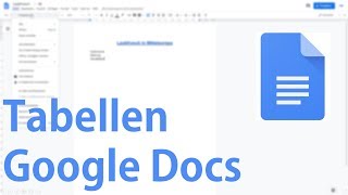 Tabellen in Google Docs  Tutorial [upl. by Atiugal]