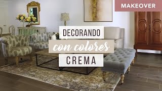 DECORANDO SALA Y COMEDOR CON COLORES CREMA [upl. by Enehpets]