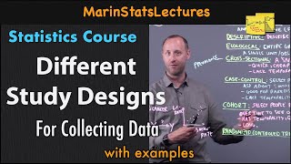 Study Designs Crosssectional Casecontrol Cohort  Statistics Tutorial  MarinStatsLectures [upl. by Uwton]