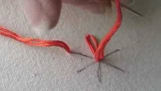 Embroidery  How to Stitch a Lazy Daisy [upl. by Lienahs]