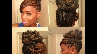 3 Easy styles for Box Braids [upl. by Rozamond]