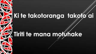 Toia Mai te waka nei with lyrics [upl. by Sitnik]