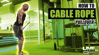 How To Do A STANDING CABLE ROPE PULLOVER  Exercise Demonstration Video and Guide [upl. by Faustena898]