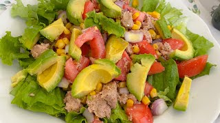 Salade au thon et avocat recette simple et rapide [upl. by Evvie]